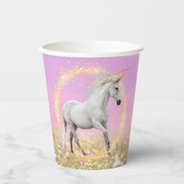 ユニコーン誕生日パーティーピンク&ラベンダー 紙コップ