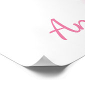 ユニコーン誕生日パーティーポスター背景 ポスター (角)