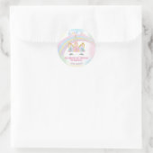 ユニコーン誕生日パーティー好意ステッカー ラウンドシール (バッグ)