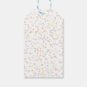 ユニコーン誕生日パーティー水玉模様花 ギフトタグ (裏面)