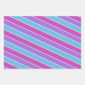 ユニコーン誕生日パーティー虹の色 ラッピングペーパーシート (正面3)