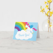 ユニコーン誕生日パーティー カード (黄色い花)