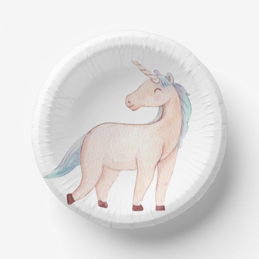 ユニコーン誕生日パーティー ペーパーボウル (正面)