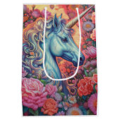 ユニコーン誕生日パーティー ミディアムペーパーバッグ (裏面)