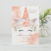 ユニコーン誕生日パーティー 招待状 (スタンド正面)