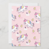 ユニコーン誕生日パーティー 招待状 (裏面)