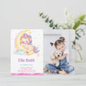 ユニコーン誕生日フォト招待状 招待状 (スタンド正面)