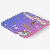 ユニコーン誕生日プレート | レインボーユニコーンパーティー ペーパープレート (傾斜あり)