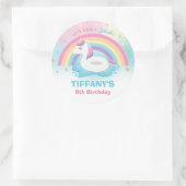 ユニコーン誕生日プールパーティーレインボーユニコーンウィズアップ ラウンドシール (バッグ)