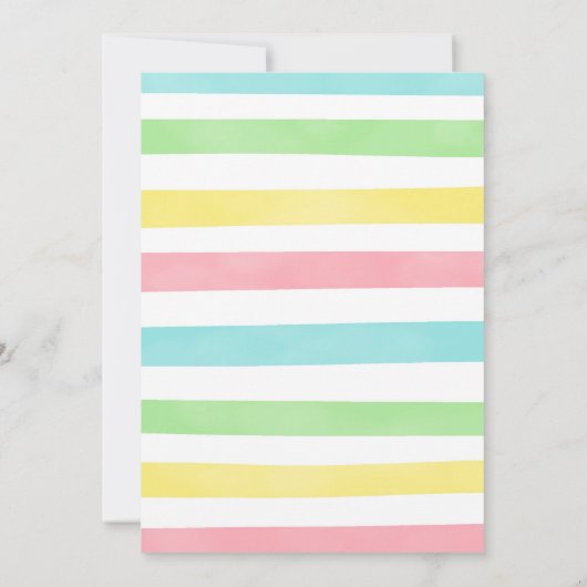 ユニコーン誕生日マジカルパーティの招待状 招待状 (裏面)