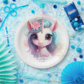 ユニコーン誕生日マジカルユニコーンパーティー ペーパープレート (パーティー)