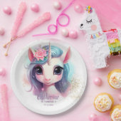 ユニコーン誕生日マジカルユニコーンパーティー ペーパープレート (パーティー)