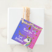 ユニコーン誕生日メッセージカード |レインボーユニコーンパーティー フェイバータグ (インサイチュ)