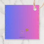 ユニコーン誕生日メッセージカード |レインボーユニコーンパーティー フェイバータグ (裏面)