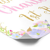 ユニコーン誕生日レインボーウェルカムポスターサイン ポスター (角)