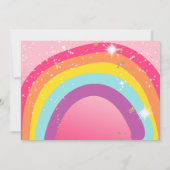 ユニコーン誕生日レインボーパーティーマジカルガールインヴィータ 招待状 (裏面)