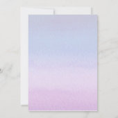 ユニコーン誕生日招待状ピンクパープル金ゴールド 招待状 (裏面)