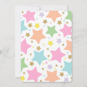 ユニコーン誕生日招待状ピンク金ゴールドユニコーン 招待状 (裏面)