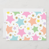 ユニコーン誕生日招待状ピンク金ゴールドユニコーン 招待状 (裏面)