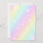 ユニコーン誕生日招待状ユニコーンパーティー招待状 招待状 (裏面)