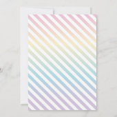 ユニコーン誕生日招待状ユニコーンパーティー招待状 招待状 (裏面)