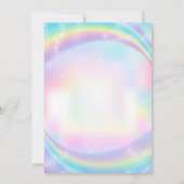 ユニコーン誕生日招待状ユニコーンパーティー招待状 招待状 (裏面)