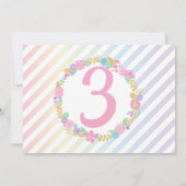 ユニコーン誕生日招待状ユニコーンパーティー招待状 招待状 (裏面)