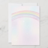 ユニコーン誕生日招待状レインボーパーティー招待状 招待状 (裏面)