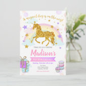 ユニコーン誕生日招待状/マジカルパーティー 招待状 (スタンド正面)