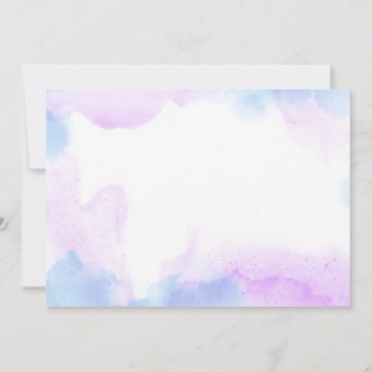 ユニコーン誕生日招待状、ユニコーンパーティー 招待状 (裏面)