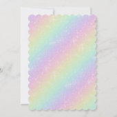 ユニコーン誕生日招待状、レインボーユニコーンガール 招待状 (裏面)