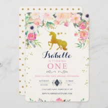 ユニコーン誕生日招待状