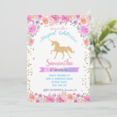 ユニコーン誕生日招待状 招待状 (スタンド正面)