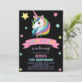 ユニコーン誕生日招待状 招待状 (スタンド正面)