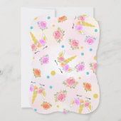 ユニコーン誕生日招待状 招待状 (裏面)