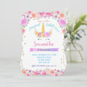 ユニコーン誕生日招待状 招待状 (スタンド正面)