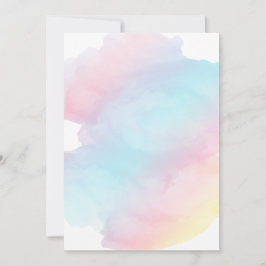 ユニコーン誕生日招待状 招待状 (裏面)