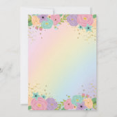 ユニコーン誕生日招待状 招待状 (裏面)