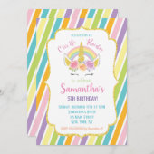 ユニコーン誕生日招待状 招待状 (正面/裏面)