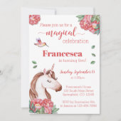 ユニコーン誕生日招待状 招待状 (正面)