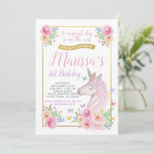 ユニコーン誕生日招待状 招待状 (スタンド正面)