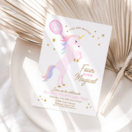 ユニコーン誕生日招待状- FOUR ever MAGICAL 招待状