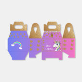 ユニコーン誕生日特典ボックス | パーティーカスタムギフトボックス フェイバーボックス (折り畳みなし)