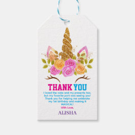 ユニコーン誕生日1st誕生日パーティー ギフトタグ