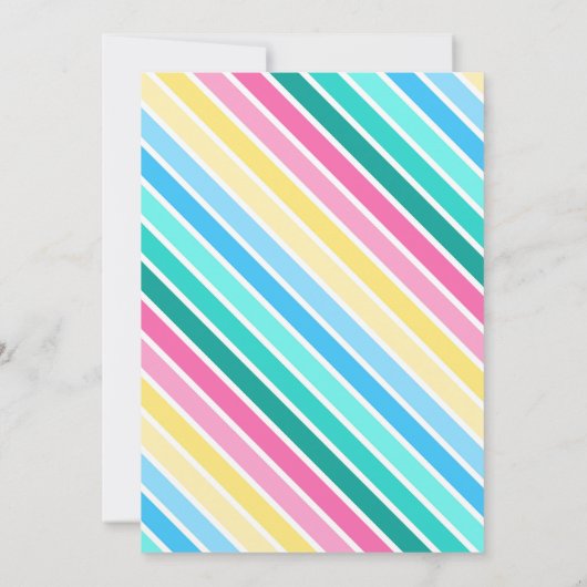 ユニコーン誕生日1st誕生日パーティー 招待状 (裏面)