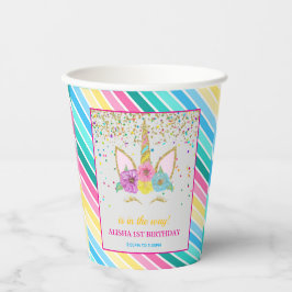 ユニコーン誕生日1st誕生日パーティー 紙コップ
