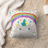 ユニコーン誕生日 クッション (ブランケット)