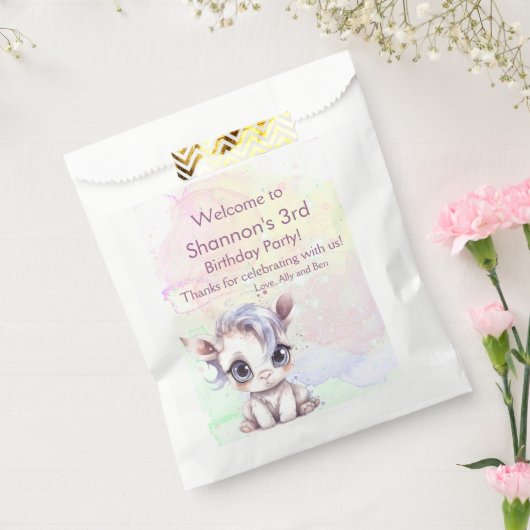 ユニコーン誕生日 フェイバーバッグ (封をした状態)