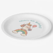 ユニコーン誕生日 ペーパープレート (アングル)