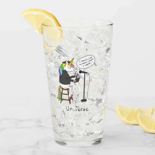 ユニコーン読の詩おもしろい杯 タンブラーグラス (アイス正面)